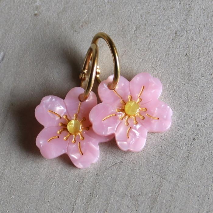 ククシュゼット 正規商品 ピアス レディース 両耳用 桜 花 かわいい