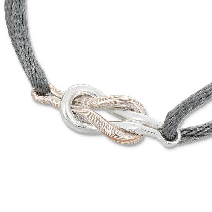 人気の商品 スーマンダックワ ブレス Suman Dhakhwa エターナル ノットコード ブレスレット モクメ×シルバー 木目金 Eternal Knot Cord Bracelet MOKUME × Silver
