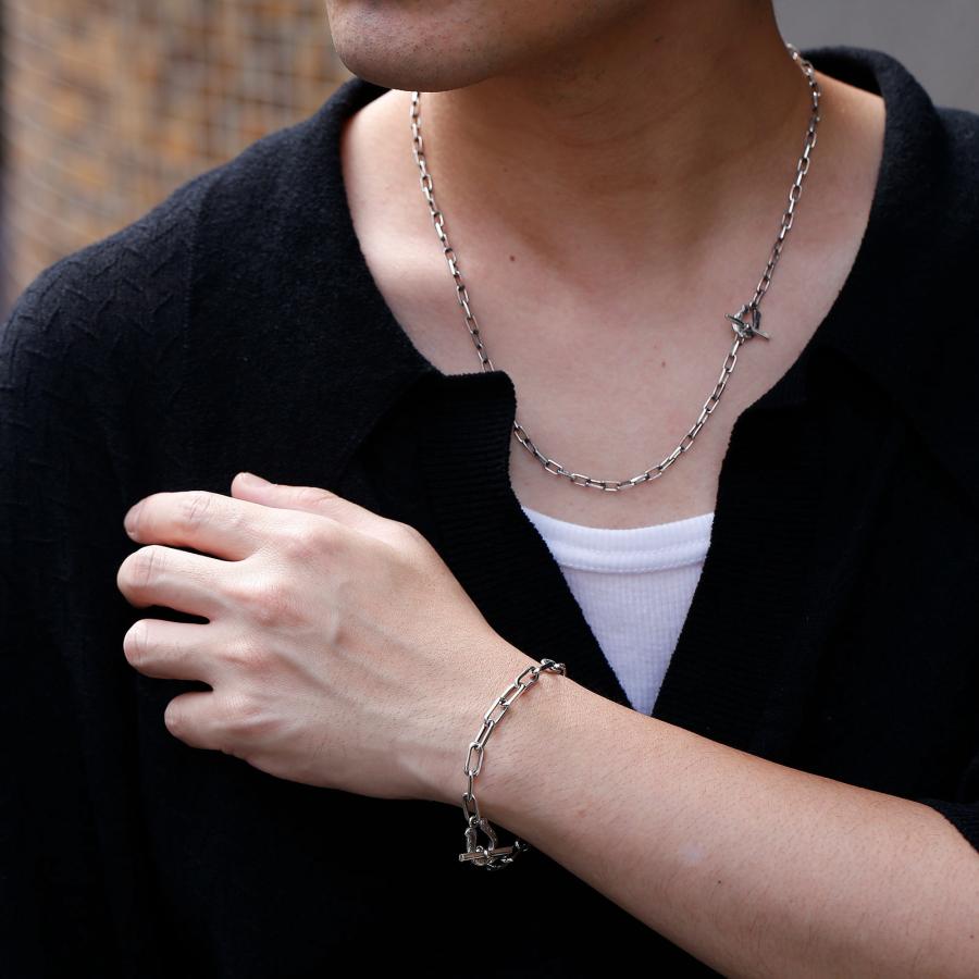 スーマンダックワ シンパシーオブソウル Suman Dhakhwa SOS コラボレーション トグル ネックレス Collaboration Toggle Necklace Silver シルバー 燻しの画像