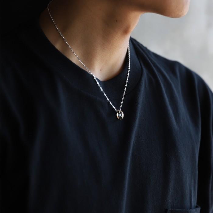 スーマンダックワ ネックレス Suman Dhakhwa エターナル カービング リング ネックレス シルバー K10 Eternal Carving Ring Necklace Silver K10YG｜charger｜02