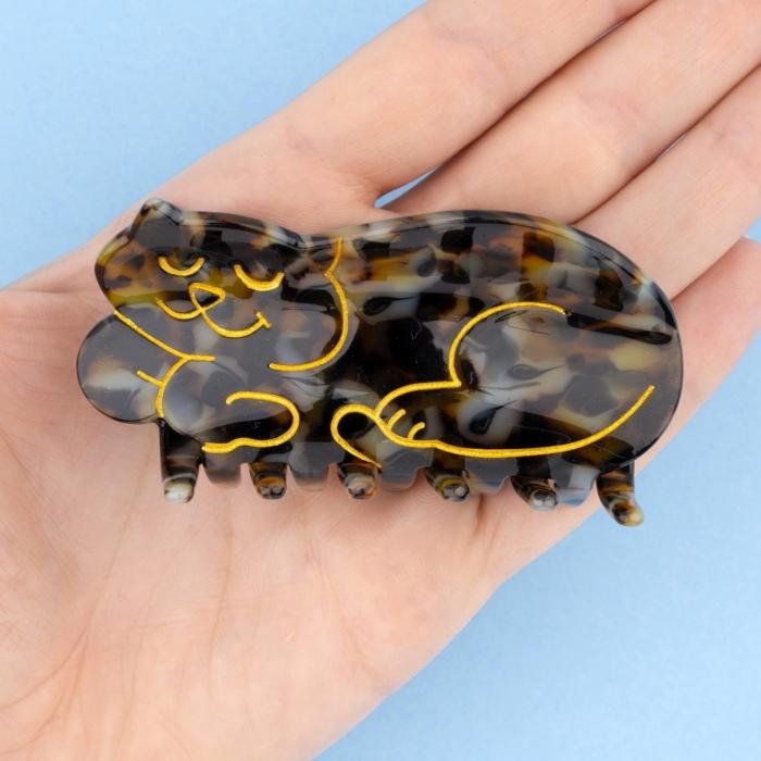ククシュゼット 正規商品 ヘア アクセ クリップ 猫 サビ猫 Coucou