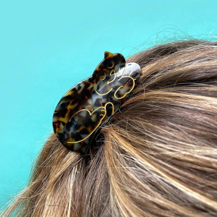 ククシュゼット 正規商品 ヘア アクセ クリップ 猫 サビ猫 Coucou Suzette トータスシェル キャット ヘア クロー Tortoiseshell Cat Hair Claw ブラウン系 Brown |  | 01