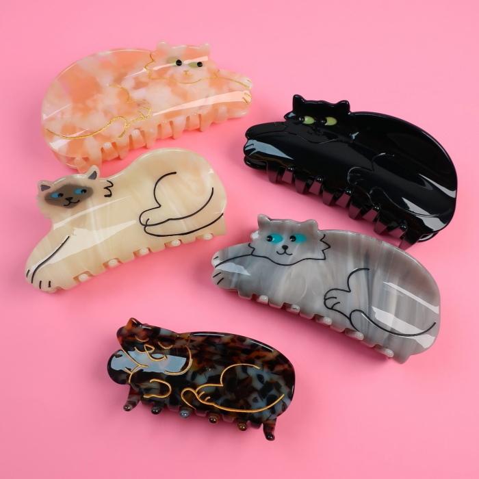 ククシュゼット 正規商品 ヘア アクセ クリップ 猫 サビ猫 Coucou Suzette トータスシェル キャット ヘア クロー Tortoiseshell Cat Hair Claw ブラウン系 Brown |  | 10