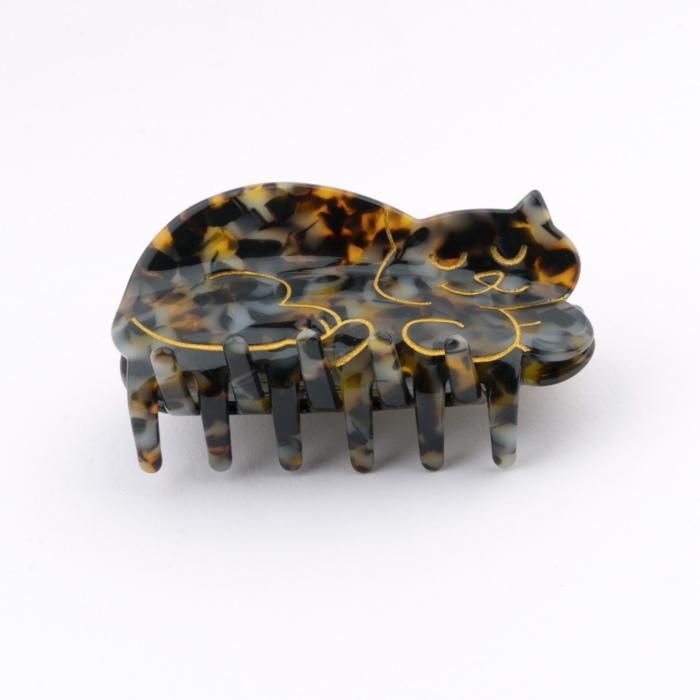 ククシュゼット 正規商品 ヘア アクセ クリップ 猫 サビ猫 Coucou Suzette トータスシェル キャット ヘア クロー Tortoiseshell Cat Hair Claw ブラウン系 Brown |  | 02