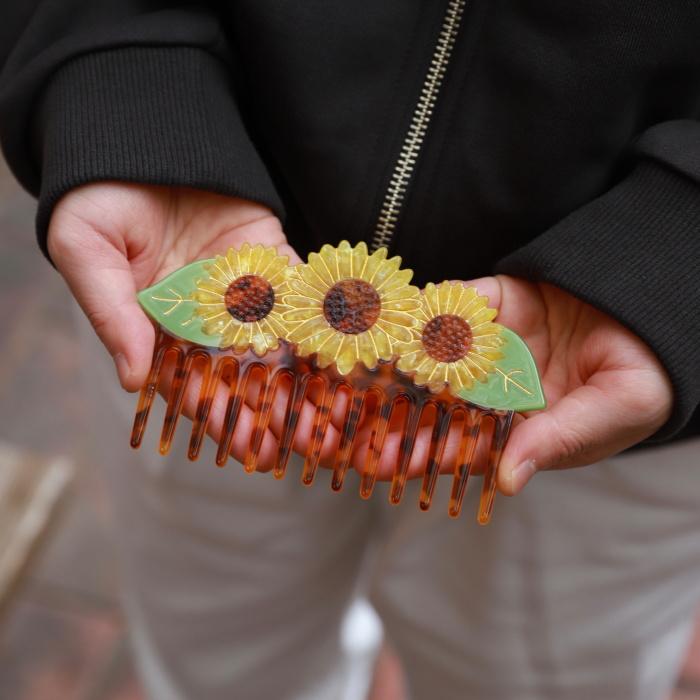 ククシュゼット 正規商品 ヘア くし ブラシ コーム 花 かわいい Coucou