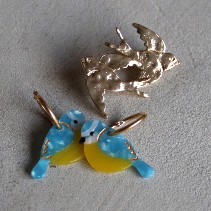 ククシュゼット 正規商品 ピアス レディース 2個売り 両耳用 鳥 燕