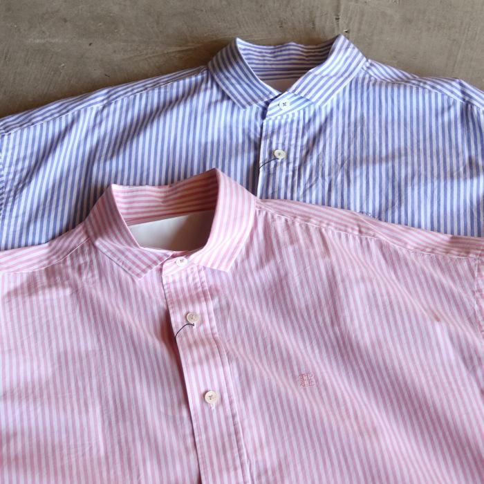 TICCA ティッカ シャツ ピンク サイズ:FREE | スクエア ビッグ ストライプシャツ | HERB SQUARE STRIPE SHIRT | 長袖 ドロップショルダー ワイド コットン ウォッシャブル | トップス ブラウス | 日本製【レディース】【中古】 TICCA（ティッカ） コットン スクエア ビッグ シャツ uni tbfs-012