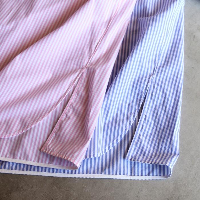 TICCA ティッカ シャツ ピンク サイズ:FREE | スクエア ビッグ ストライプシャツ | HERB SQUARE STRIPE SHIRT | 長袖 ドロップショルダー ワイド コットン ウォッシャブル | トップス ブラウス | 日本製【レディース】【中古】 TICCA(ティッカ)｜【UNISEX】スクエアビッグシャツ/ピンクストライプ