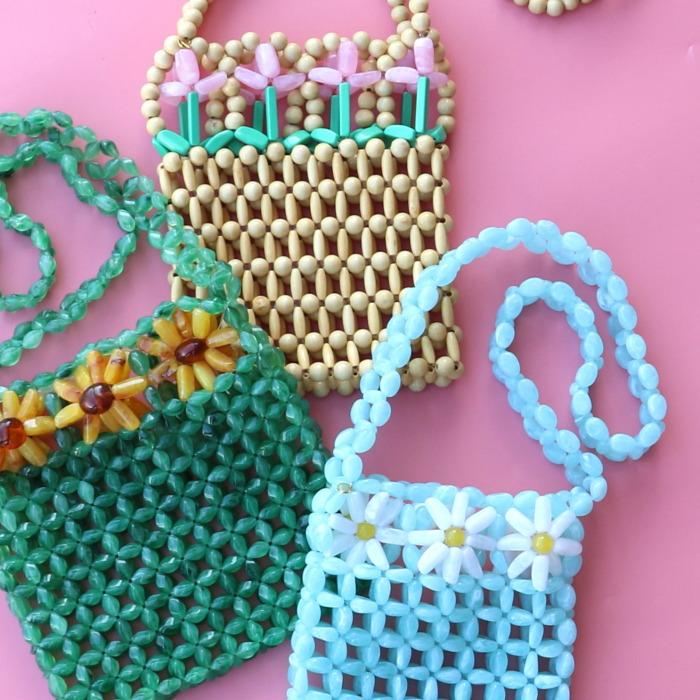 ククシュゼット 正規商品 ビーズ バッグ ショルダー かわいい 花