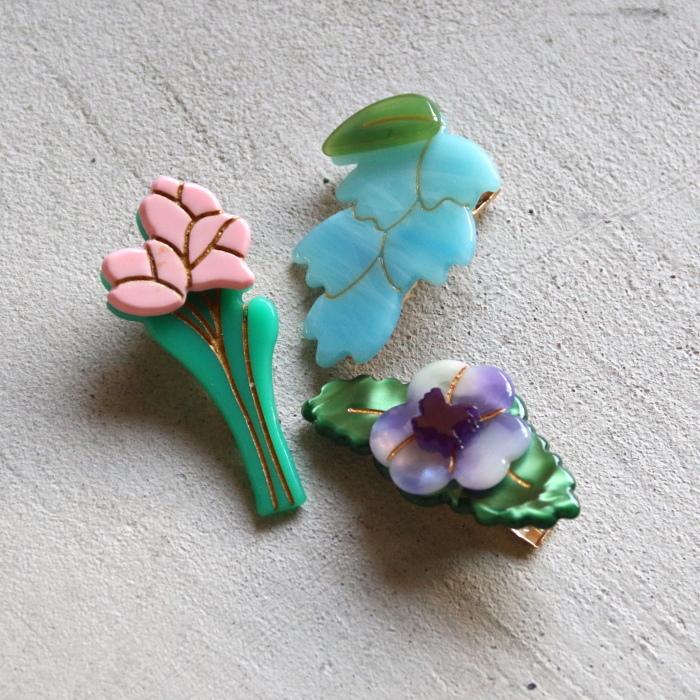 ククシュゼット 正規商品 ヘアアクセ クリップ ピン ヘアピン 花