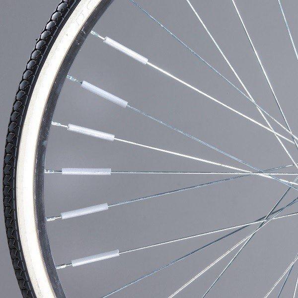 自転車 スポーク アクセサリー 反射 反射材 事故防止 安全 シルバー 川