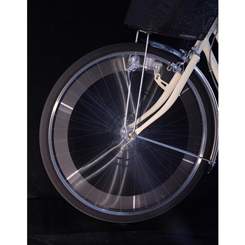 自転車 スポーク アクセサリー 反射 反射材 事故防止 安全 シルバー 川
