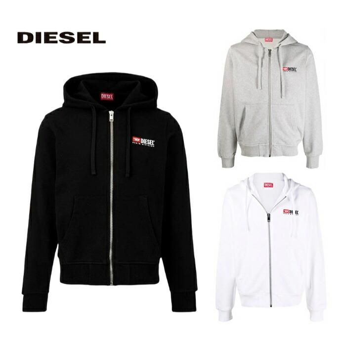 DIESEL ディーゼル ロゴ プリント ジップ パーカー S-GINN-HOOD DIESEL ディーゼル ロゴ プリント ジップ パーカー S-GINN-HOOD