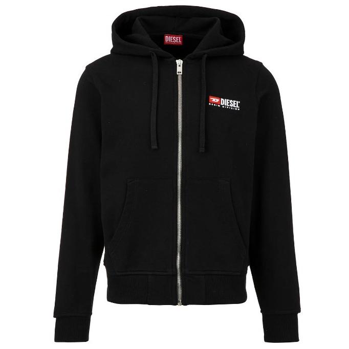 DIESEL ディーゼル ロゴ プリント ジップ パーカー S-GINN-HOOD DIESEL ディーゼル ロゴ プリント ジップ パーカー S-GINN-HOOD