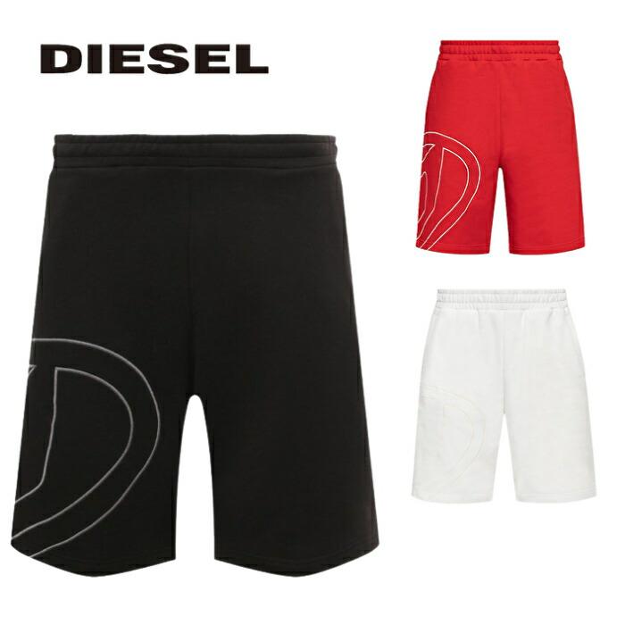 DIESEL　ディーゼルスポーツ　ウエストロゴハーフパンツ DIESEL ディーゼル メンズ スウェット ハーフパンツ P-CROW