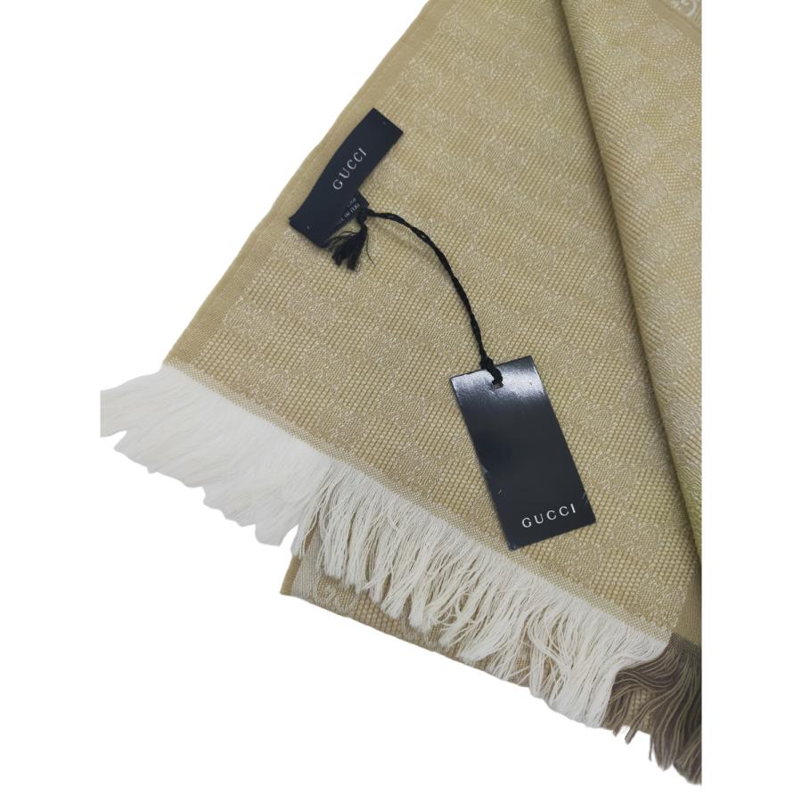 GUCCI（グッチ） スカーフ マフラー ベージュ ストライプ フリンジ