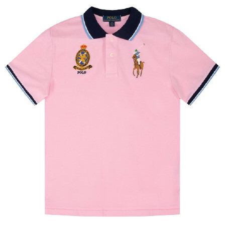 ポロラルフローレン ブラック×ホワイト ワッペン ビッグポニー ポロシャツ L POLO RALPH LAUREN KING SIZE 大きいサイズのポロ ラルフ