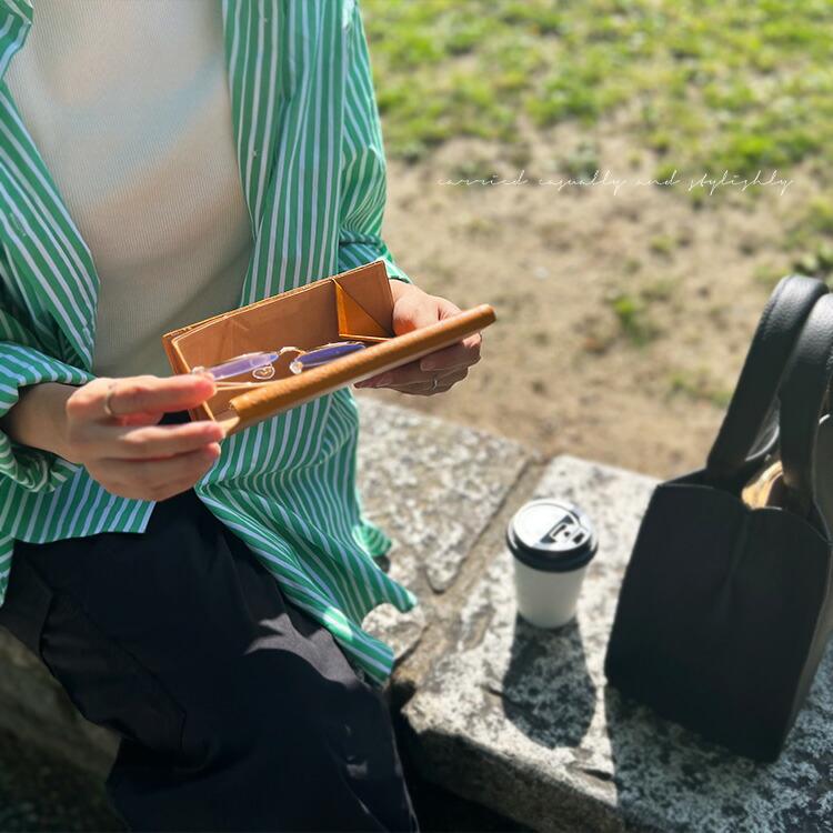 メガネケース 眼鏡ケース ハード 本革 折りたたみ コンパクト