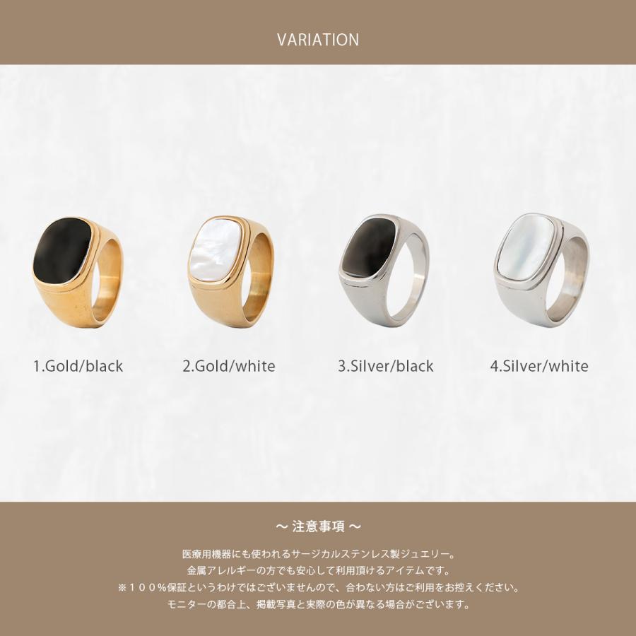 遺品 整理品 ゴールド スクエア リング 指輪11号 金属アレルギー対応 指輪 レディース ステンレス リング シンプル