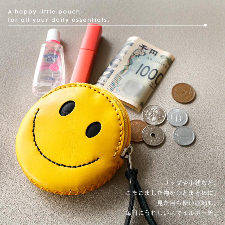 ポーチ スマイル コインケース レディース レザー 本革 プチギフト 小銭入れ CharisPoche カリスポシェ