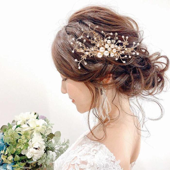 珊瑚 パール 小枝 ブライダル ヘアアクセサリー ヘアコーム 珊瑚 パール 小枝 ブライダル ヘアアクセサリー ヘアコーム