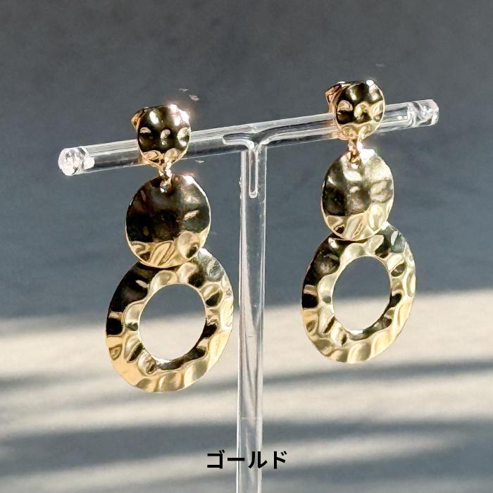 イヤリング 大ぶり ヴィンテージサークルイヤリング 上品 軽量デザイン