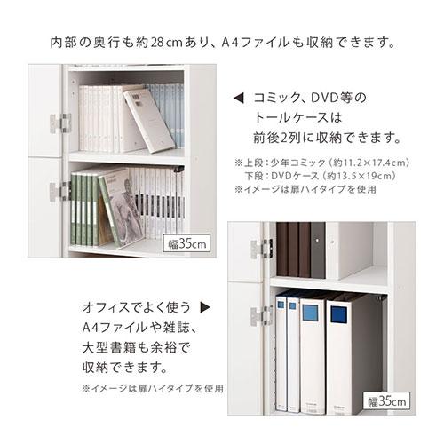 ぼん家具 キッチンラック 幅34 幅35 扉付き 隙間収納 日本製 本棚