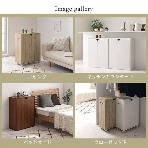 ぼん家具 キッチンラック サイドワゴン キャスター付き 扉付き ぼん家具 キッチンラック サイドワゴン キャスター付き 扉付き