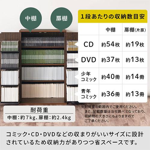 ぼん家具 【完成品】 収納ラック マンガ 漫画 本 CD収納 DVD収納 約 幅