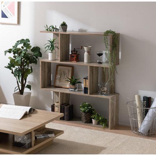 ぼん家具 【完成品】本棚 おしゃれ 北欧 木製 収納棚 3段 収納 a4 大