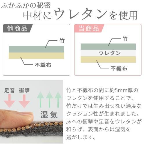 竹ラグカーペット 3畳 200×250 通年 ふっくら 竹 ラグ カーペット 滑り止め 竹ラグ 天然素材 夏ラグ おしゃれ 和風 アジアン｜charisma-bon｜11