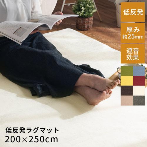 ぼん家具 ラグマット 低反発 ラグ 北欧 厚手 25mm 200×250 カーペット
