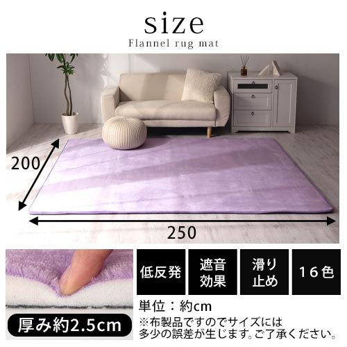 ぼん家具 ラグマット 低反発 ラグ 北欧 厚手 25mm 200×250 カーペット 