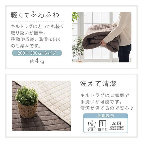 FRUTO（フルート） 洗える ラグ マット センターラグ 200×300 cm