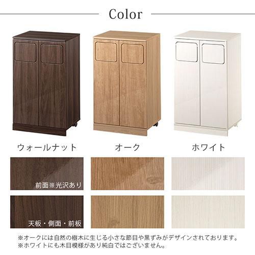 ぼん家具 【完成品】 薄型 2分別 ダストボックス おしゃれ 袋 見えない