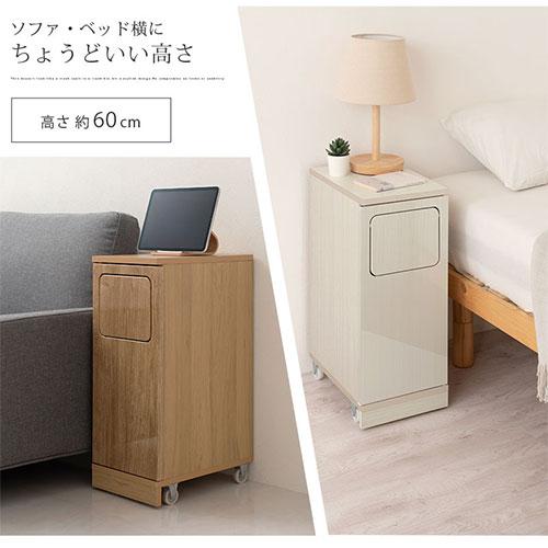 【完成品設置付き】 薄型 ダストボックス おしゃれ 袋 見えない ゴミ箱 ロータイプ 木目調 20L 台所ゴミ箱 カウンター下 ごみ箱 キャスター付き スイング_18