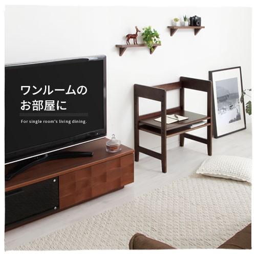 ぼん家具 パソコンデスク コンパクト 棚付き デスク 収納 スリム 高さ