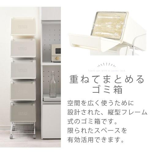 ぼん家具 ごみ箱 縦型 フロントオープン ゴミ箱 袋 見えない 20L 袋可