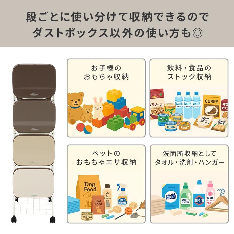 ぼん家具 ダストボックス 分別 おしゃれ スリム 4分別 キッチン 日用品