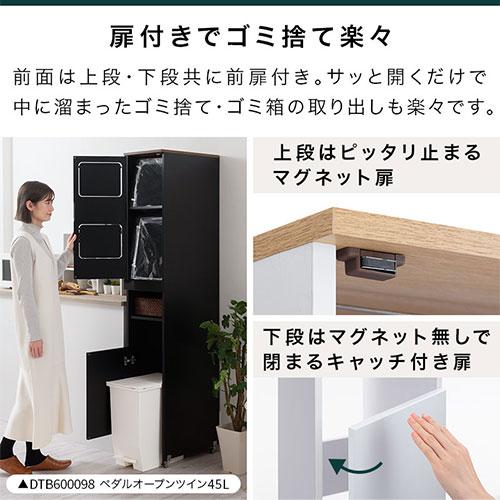 ぼん家具 家具調 キッチン用ゴミ箱 キッチン ゴミ箱上 分別 スリム