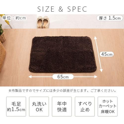 ぼん家具 玄関マット 屋内 室内 洗える ラグ 年中使える 無地 マット