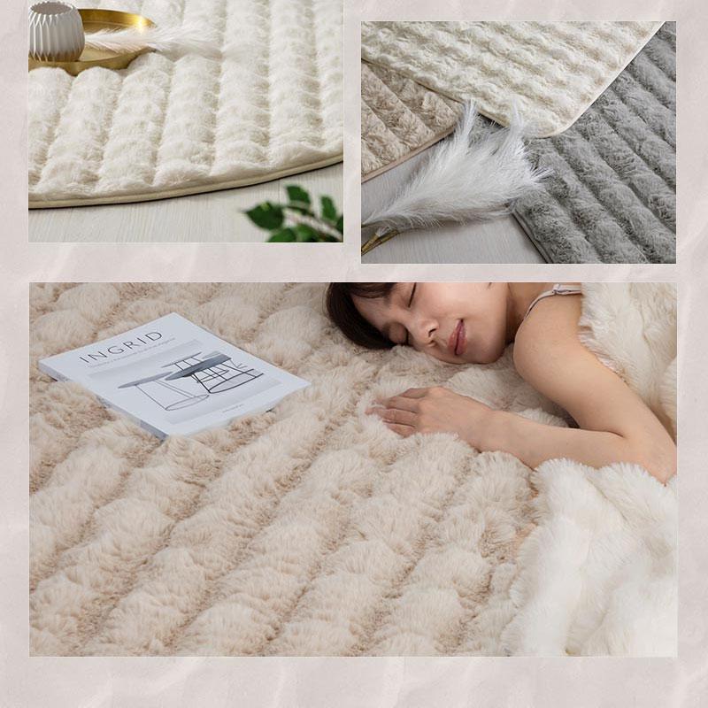 ぼん家具 フェイクファー ラグマット 長方形 200×240cm ラグ 厚手