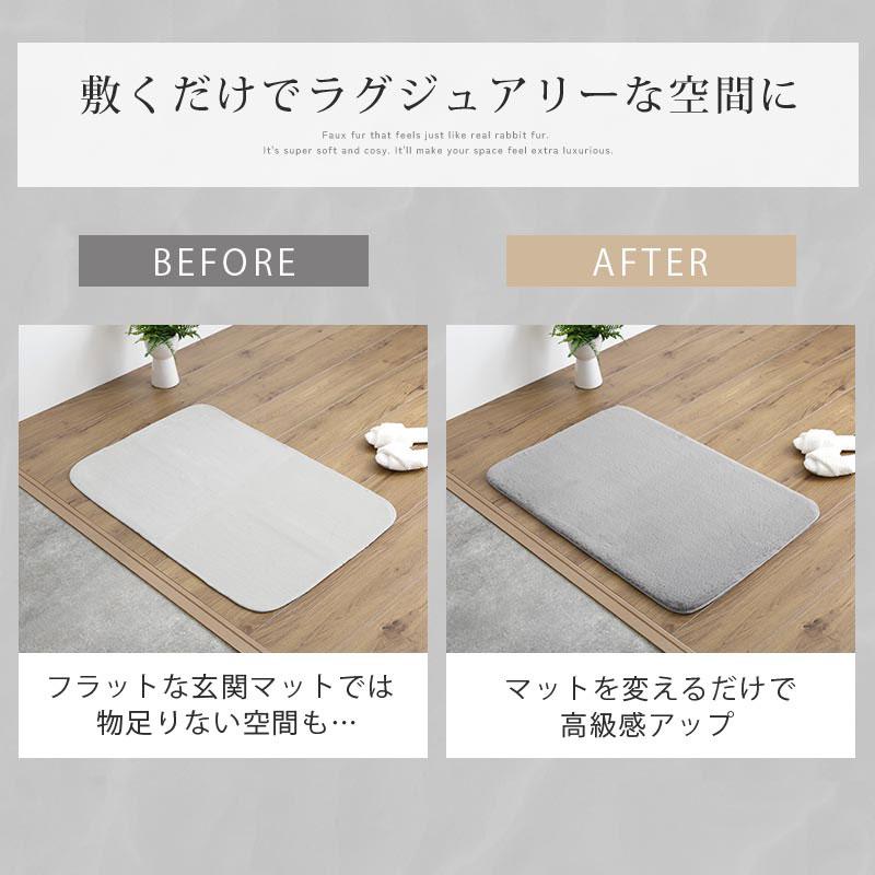 ぼん家具 玄関マット 洗える 60×90cm マット おしゃれ ラグマット 厚め