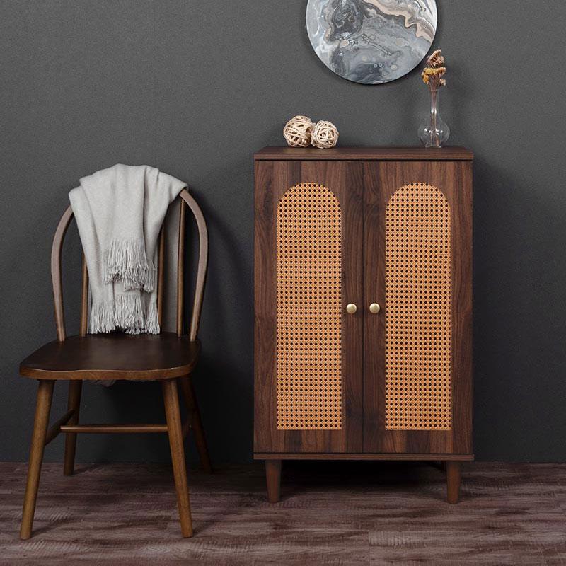 木製扉付きキャビネット 78×33×93cm レトロ 木製扉付きキャビネット 78×