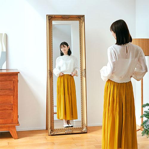 ぼん家具 ドレッサー おしゃれ アンティーク 姿見 スタンド 木製