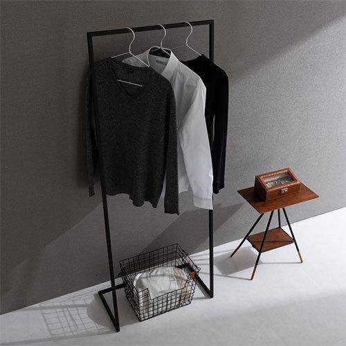 スチールハンガーラック LET300246 ブラック ぼん家具 ハンガーシェルフ コートハンガー 洋服掛け スリム コート