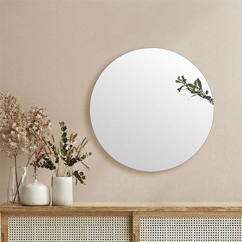 ぼん家具 壁掛け鏡 ウォールミラー 丸型ミラー 約 60×60cm 姿鏡 ぼん家具 壁掛け鏡 ウォールミラー 丸型ミラー 約 60×60cm 姿鏡