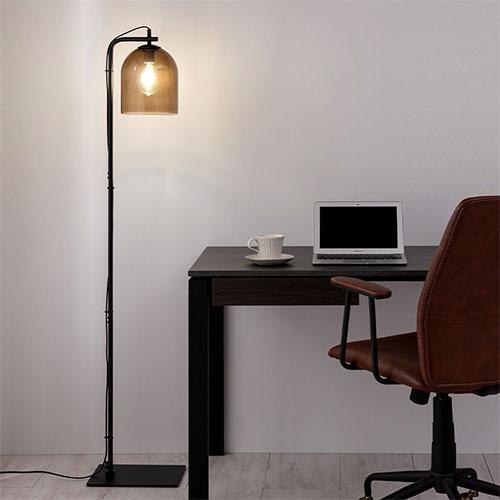 ぼん家具 スタンド ライト おしゃれ ガラス 照明 E26口金 1灯 日本規格