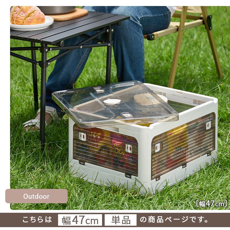 ぼん家具 折りたたみコンテナ 幅47 単品 フタ付きケース 乾燥材入れ