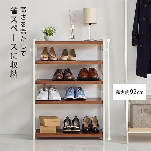 ぼん家具 シューズボックス おしゃれ オープンラック 5段 幅65cm ぼん家具 シューズボックス おしゃれ オープンラック 5段 幅65cm